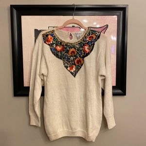PERFECT glam holiday vintage bedazzled sweater!! 🎄💎